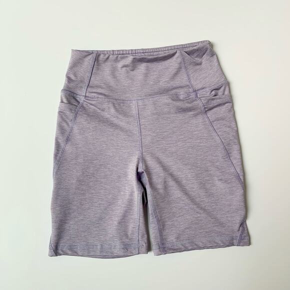 X by Gottex Purple High Rise Side Pockets Athletic Biker Shorts Women's XS - Picture 3 of 9